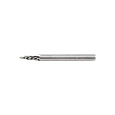 Pferd Carbide Bur - Tree Shape (Pointed), DBL Cut - 1/8" x 3/8" x 1/8" Shank - SG-43 23362